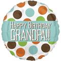 Loftus International 18 in. Happy Birthday Grandpa Dots Balloon A3-5568